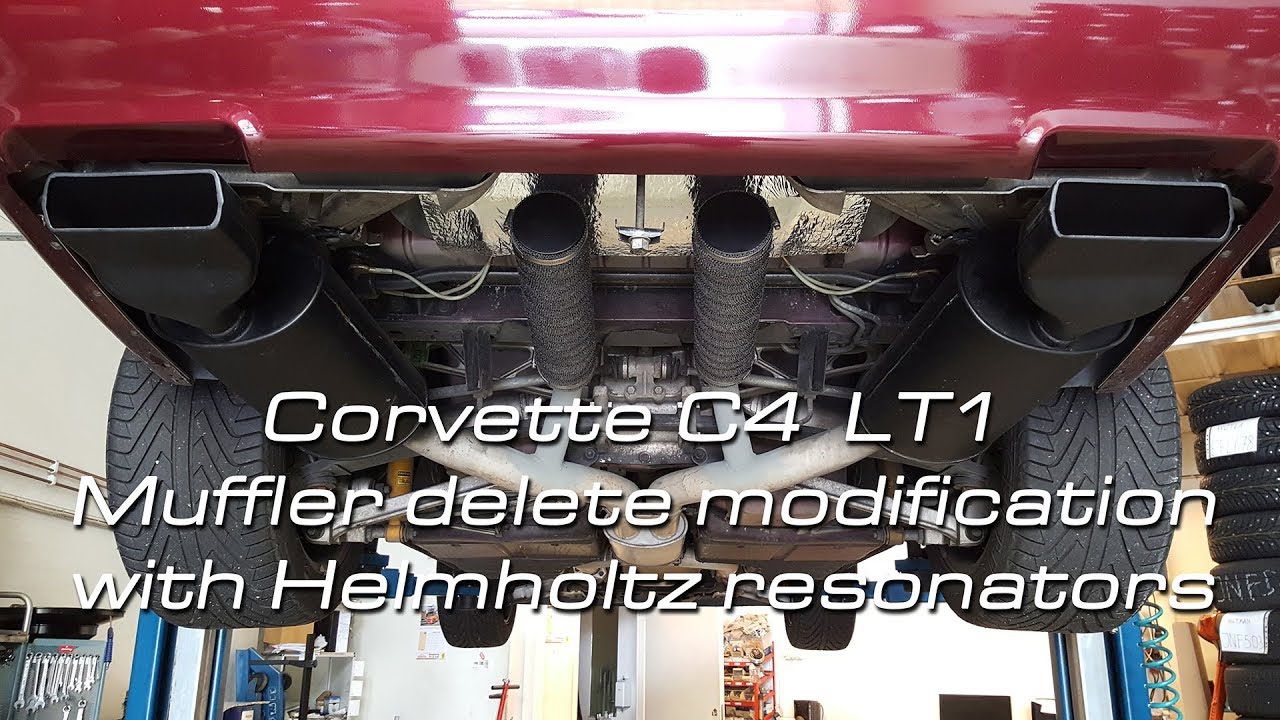 Corvette C4 LT1 - Muffler delete exhaust modification with Helmholtz