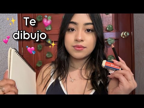 ASMR chica amable y misteriosa de la escuela te dibuja 🎨✏️