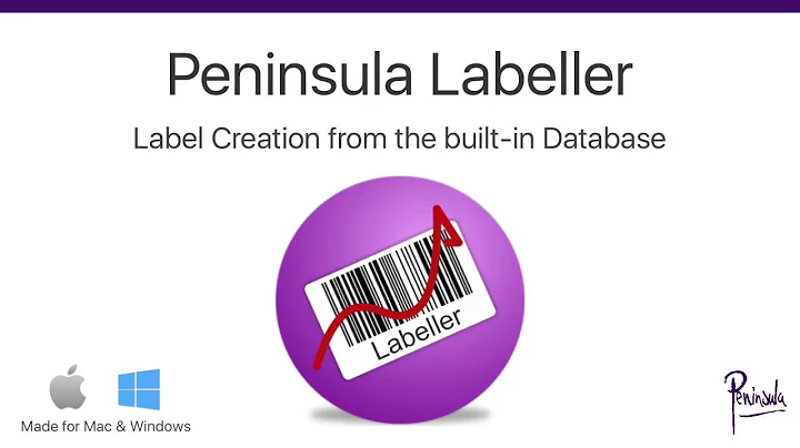 Barcode Labelling Software on Mac and Windows with Labeller - Using Databases