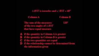 GRE Comparison Isosceles