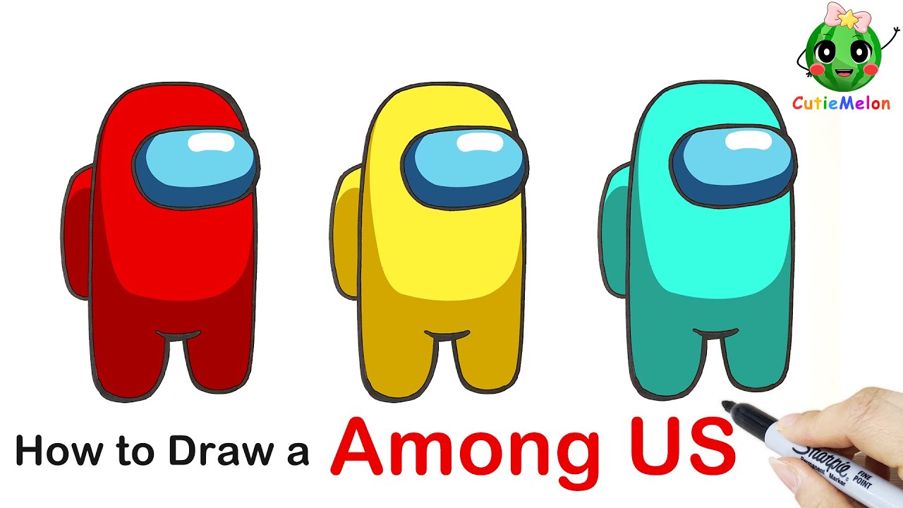 Easy Pictures To Draw Among Us How To Draw Among Us Characters Images