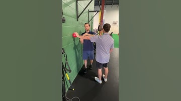 Medicine Ball Against the Wall Rhythmic Stabilization in Shoulder Abduction
