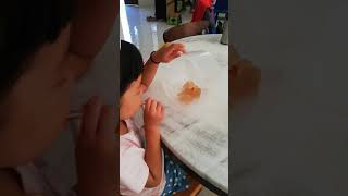 Suzanne Eating Konyakku Jelly With Straw