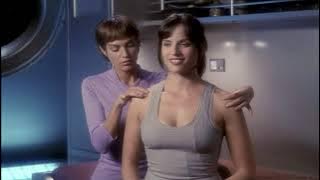 T'pol gives Amanda Cole corrective neuro-pressure