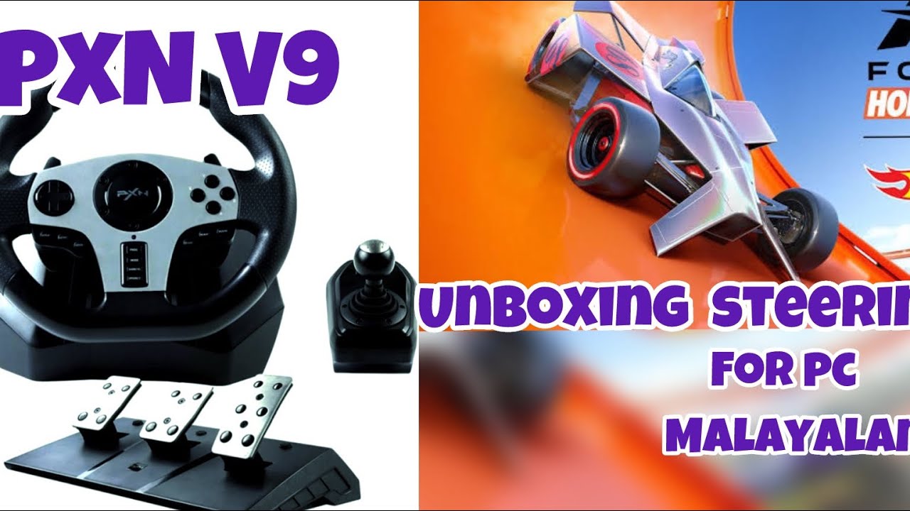 Pxn v9 unboxing steering wheel for pc MALAYALAM gameing 