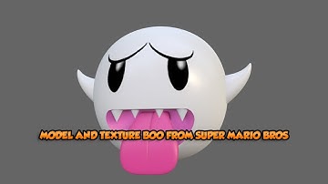 Modeling and texturing Boo from Super Mario Bros -  Blender 2.8 Tutorial