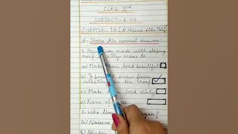 A House Like This Worksheet (Class III, EVS, Ch-18) | KIDZ MILLENNIUM SCHOOL, ROORKEE