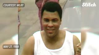 1984 Summer Olympics Archival Footage: Muhammad Ali Carries Olympic Torch Through Louisville, KY