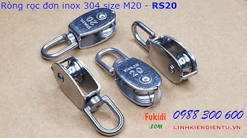 Ròng rọc mini, ròng rọc kéo tay đơn M20 inox 304, tải trọng 23kg - RS20