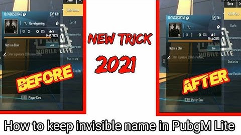 HOW TO HIDE NAME IN PUBG MOBILE LITE | PUBG LITE ME NAME HIDE KAISE KARE | KingGamer YT