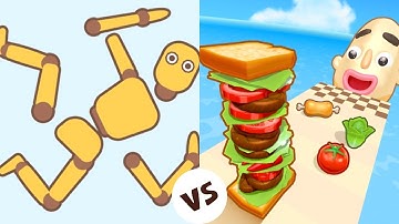 Ragdoll Break vs Sandwich Runner – The Most Addictive ASMR Gameplay Showdown on Android & iOS!