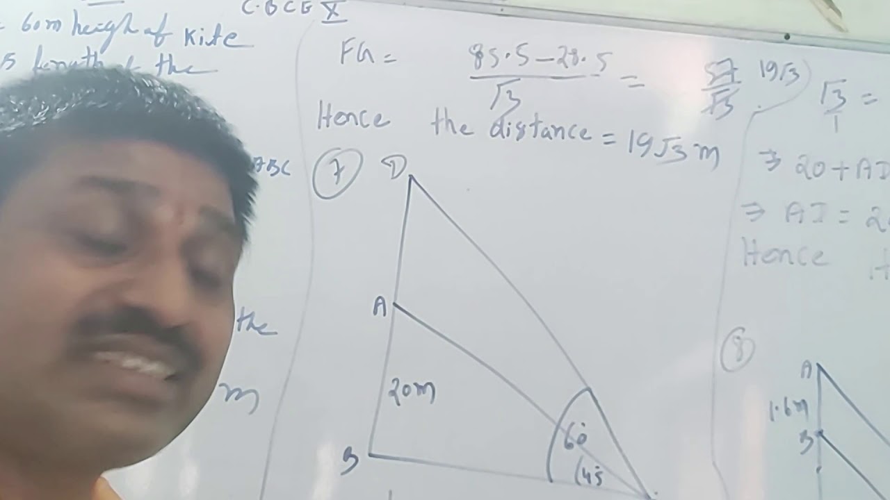 Class 10 math hight and distance part 2 - YouTube