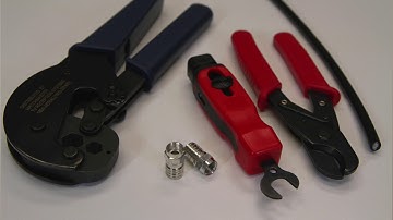 08MM-F6M - How to terminate an RG6 crimp on connector