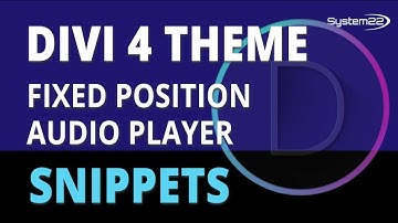 Divi Theme FIxed Position Audio Player 👈