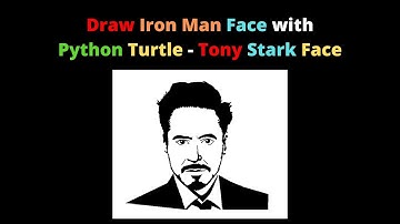 Iron Man Sketch (RDJ) In Python in Just 3 lines of code😱😱😲😲
