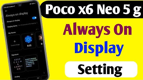 Poco x6 Neo 5g Me Always On Display On kaise kare How to Always On Display Setting On Kare 2025 में