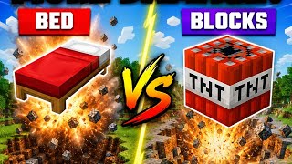 💥 Which Gives MORE Damage in Minecraft? Bed or Block?! 😱