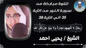 تلاوة مباركة من سورة النور من الآية 35 الي الآية 38 القارئ يحيى احمد