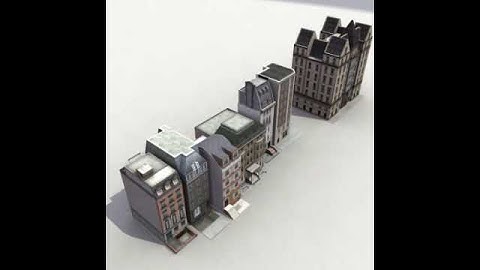 Low Poly Game Buildings Set01 3D model from CGTrader.com