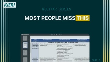 CMMC Scoping Part 3 - CUI Assets Continued and Additional Considerations