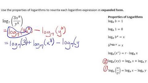 Writing a Logarithmic Expression in Expanded Form