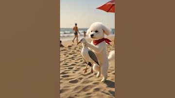 Brave Dog Saves Baby From Seagull Attack! 🐶🍼#animalrescue #herodog #seagull #viraldog #baby
