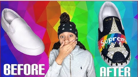 Custom Vans Using POSCA markers & Angelus Paint