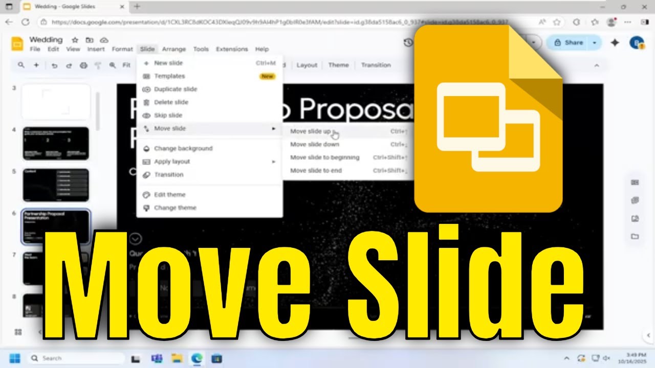 How To Move Slide on Google Slide Presentation [Guide] - YouTube