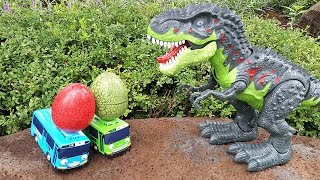 Tayo Steal Eggs Of Dinosaur Walking T Rex! Dino Eggs Hunter Tayo! Fun Dinosaur Toys for kids. 공룡 타요
