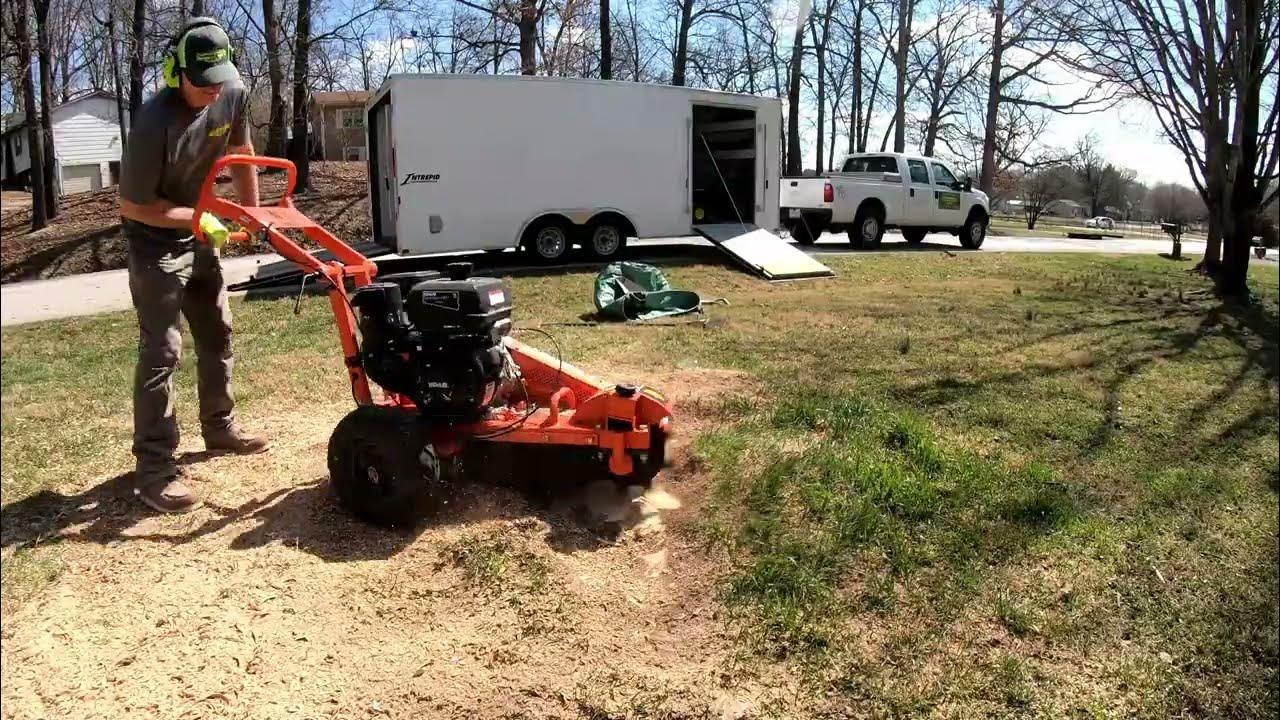 DK2 Power Stump Grinder In Use YouTube