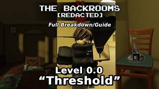 Guide to Level 0.0 Threshold [Backrooms REDACTED] Roblox DROP 0 Update