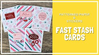 Patterned Paper & Target Stickers Make Quick Cards | Use Your Stash