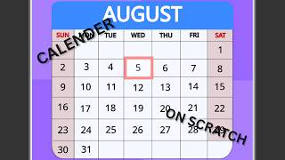 I Built a Working Calendar in Scratch! 🤯