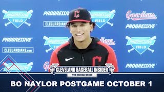 Cleveland Guardians: Bo Naylor Postgame October 1, 2022