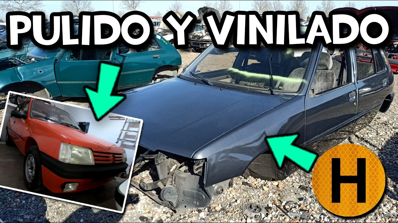 Encuentro un HISTÓRICO en el DESGUACE - Intermitente ORIGINAL y puertas VINILADAS | Peugeot 205 GTD