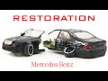 Restoration Car After Crash Mercedes S-Class 600. Abandoned Damaged Model Car