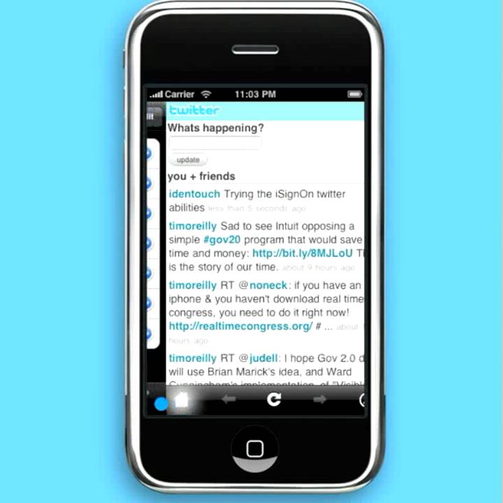 iSignOn signature authentication on the iPhone touch screen [Usage]