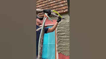 Render Spraying a House Wall #shorts