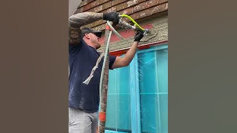 Render Spraying a House Wall #shorts