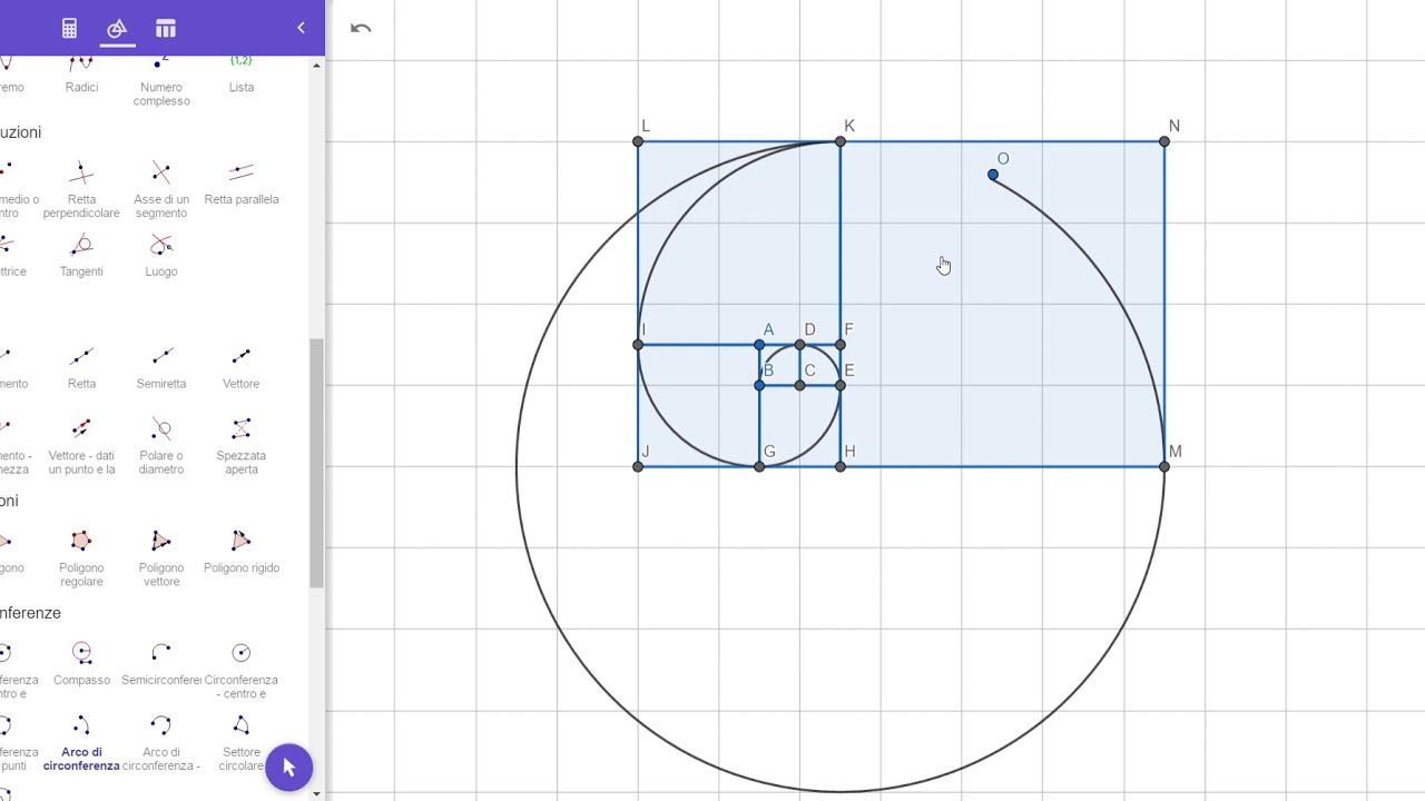 Geogebra Tutorial #2: Spirale di Fibonacci - YouTube