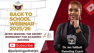 The Back To School Webinar 2025/26 - Intro Session