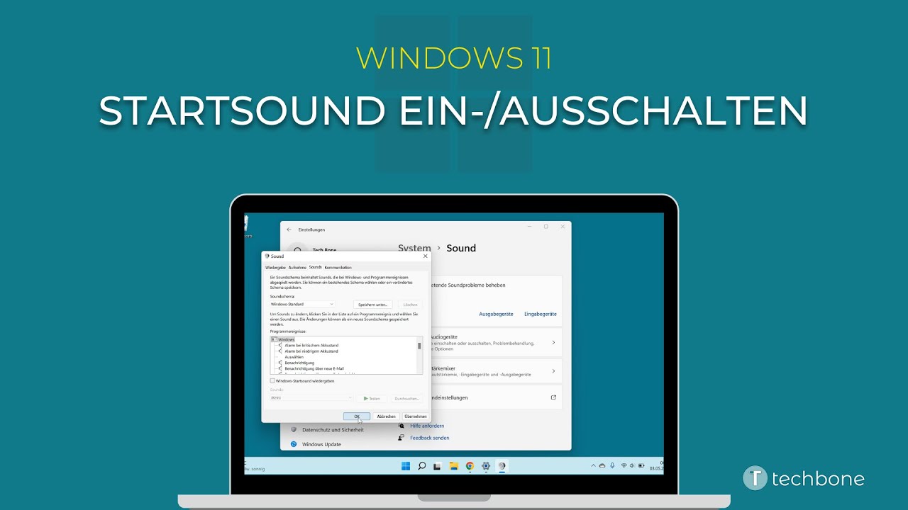Startsound ein-/ausschalten [Windows 11] - YouTube