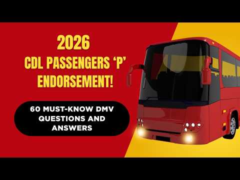 2026 CDL Passenger Endorsement Test | 60 DMV Questions & Answers