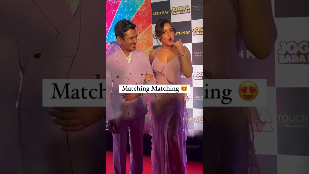 Neha Sharma And Nawazuddin Siddiqui Matching Together Their Film Screening 😍