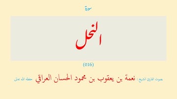 سورة النحل (٠١٦) نعمة الحسان العراقي - مرتل