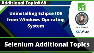 Uninstalling Eclipse IDE (Windows Operating System)