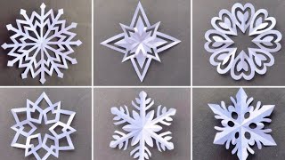 DIY Paper Snowflakes ❄️ Easy Beautiful Paper Cutting Designs | Winter Craft Ideas 2026