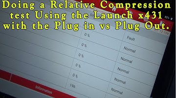 Doing a Relative Compression test using the Launch x431 with Spark Plug in and Spark Plug Out.