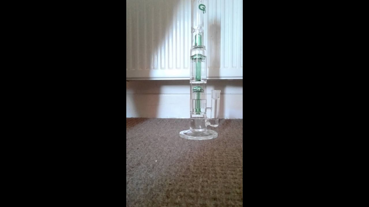 Twin 8 arm tree perc bong with splash guard