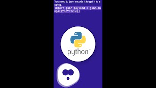Using python 'requests' to send JSON boolean #shorts
